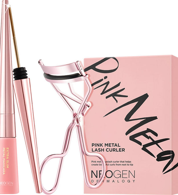 Neogen Dermalogy Extra Slim Mascara Maxi in Metallo + Set Duo Arricciaciglia in Metallo Rosa