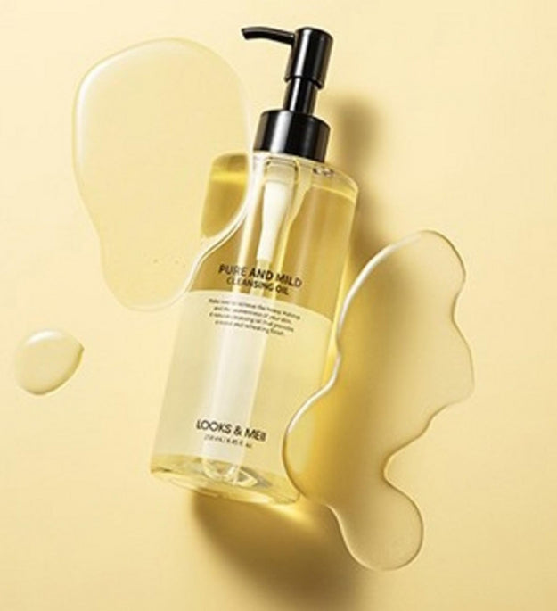LOOKS&MAY Óleo de limpeza puro e suave 150ml + Conjunto de limpador ácido fraco Amino Bubble 250ml