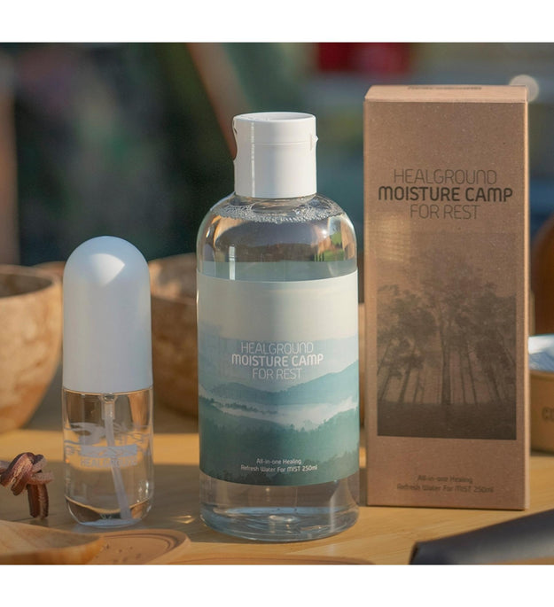 Hillground Moisture Camp Forest Brume Tout-en-Un 250 ml x 2p + Ensemble Flacon Vide 30 ml