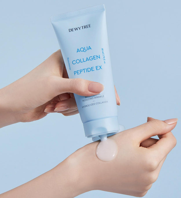 Dewytree Aqua Collagen Peptide EX Multi Cream 80ml x 2p + High Amino All Cleanser 150ml Set