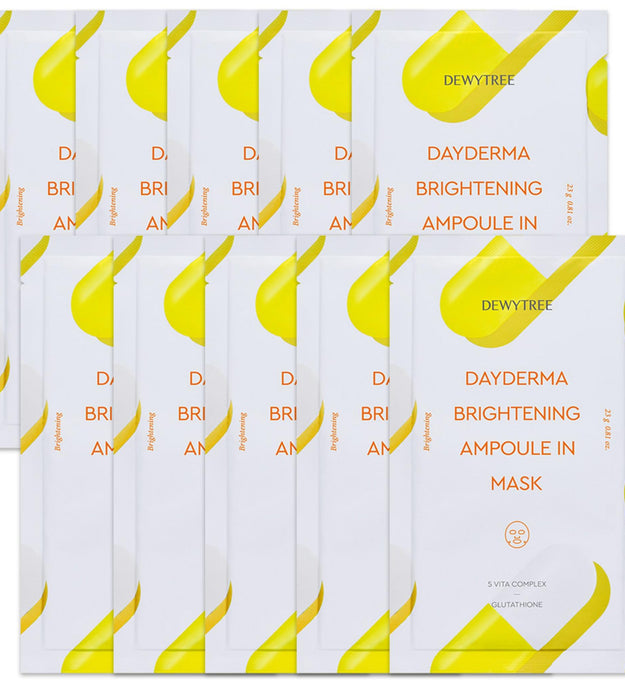 Dewey Tree Day Derma Brightening Ampoule in confezione di maschere da 23 g