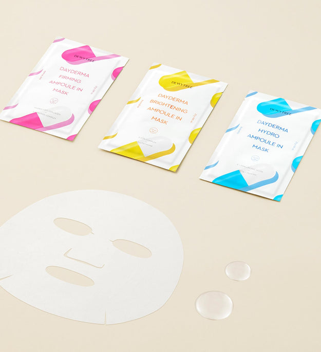 Dewey Tree Day Derma Brightening Ampoule in confezione di maschere da 23 g