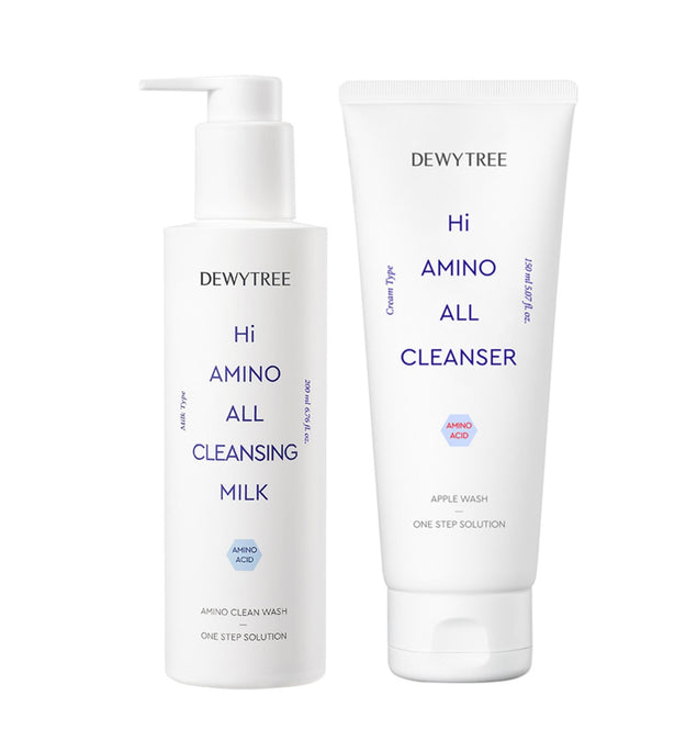 Dewy Tree High Amino All Cleansing Milk 200ml + Cleansing Foam 150ml Set
