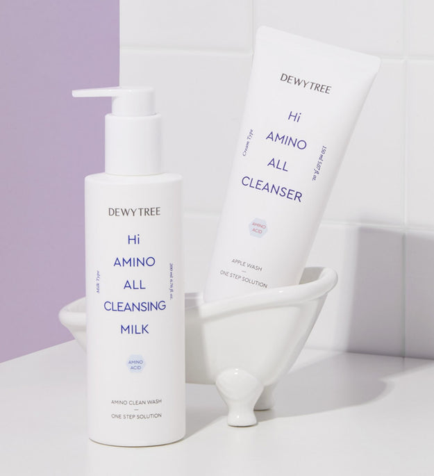 Dewy Tree High Amino All Cleansing Milk 200ml + Cleansing Foam 150ml Set