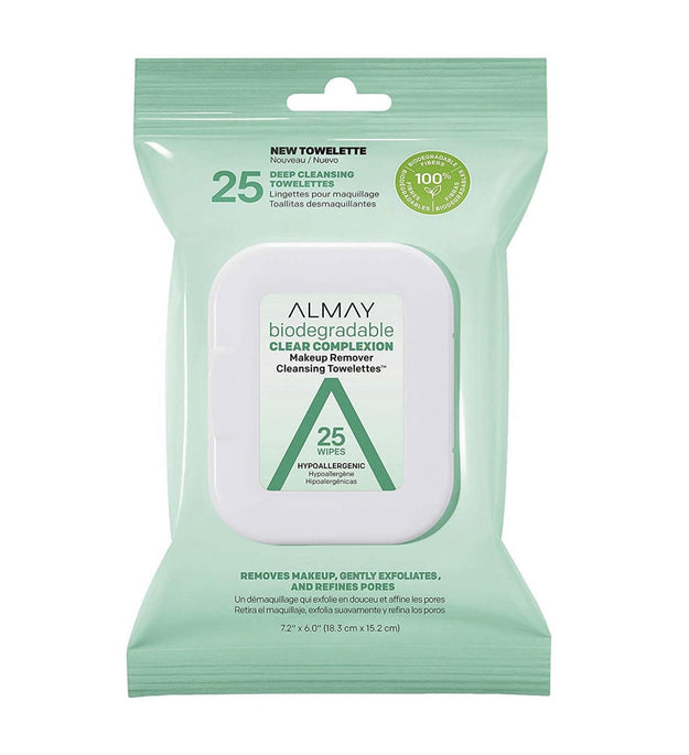 Biologisch abbaubare Double Clear Complexion Makeup Remover Reinigungstücher von Almay