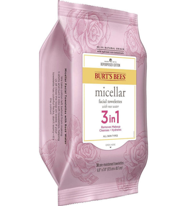 Salviette micellari per il viso Burt's Bees Acqua di rose