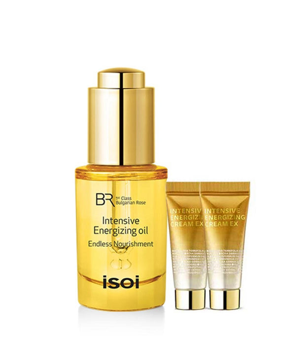Isoi Huile Énergisante Intensive à la Rose Bulgare 15 ml + Crème Élasticité 7 ml x 2p