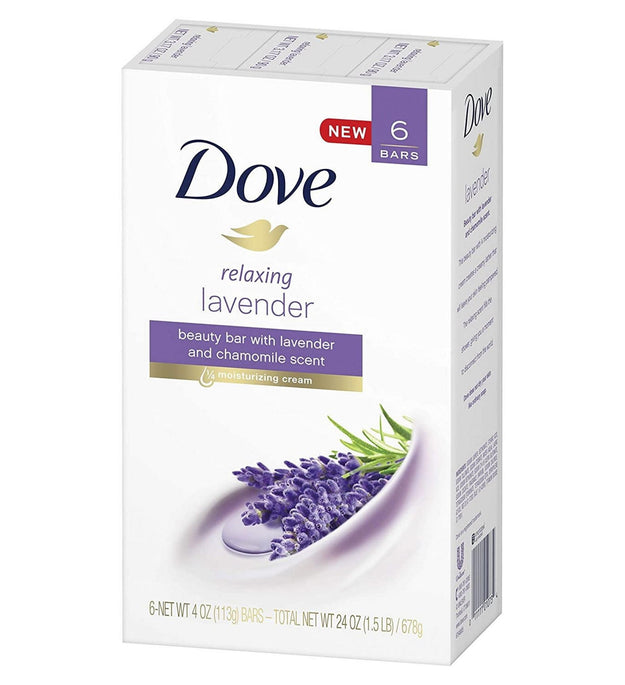 Dove Barretta di bellezza rilassante alla lavanda e camomilla, 6 confezioni