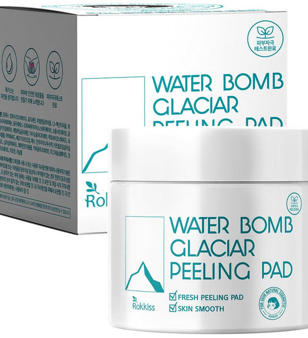 Rocky's Water Bomb Glacier Water Almohadillas exfoliantes ligeramente ácidas 70 hojas