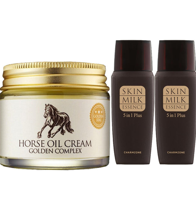 チャームゾーン ゴールデン コンプレックス マユ クリーム 70ml + スキン ミルク エッセンス 35ml x 2本