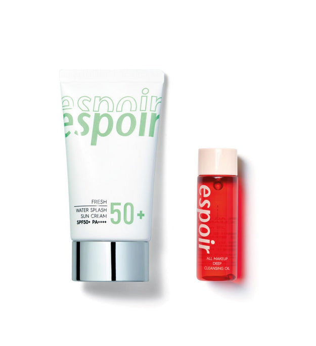 Espoir Water Splash Sun Cream Fresh 60ml + Cleansing Oil 25ml Set