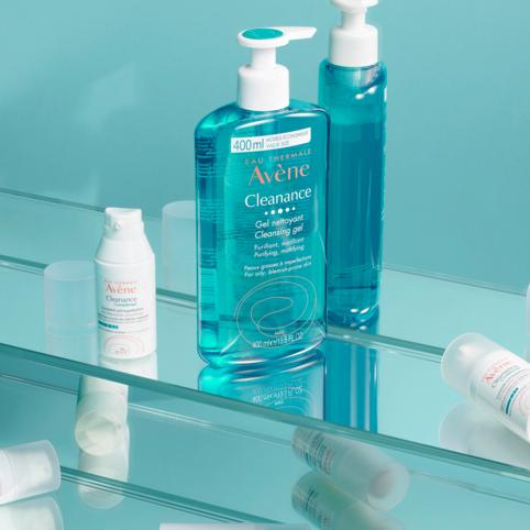 Avene Cleanance Gel de Limpeza Ácido Fraco 400ml + Cleanance Power Control Serum 5ml