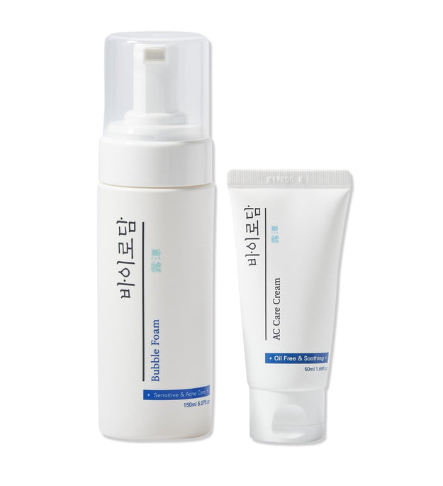 Hypoallergénique Peau Sensible Adulte Cosmétique Doux Mousse À Bulles + Crème De Soin Ensemble Virodam