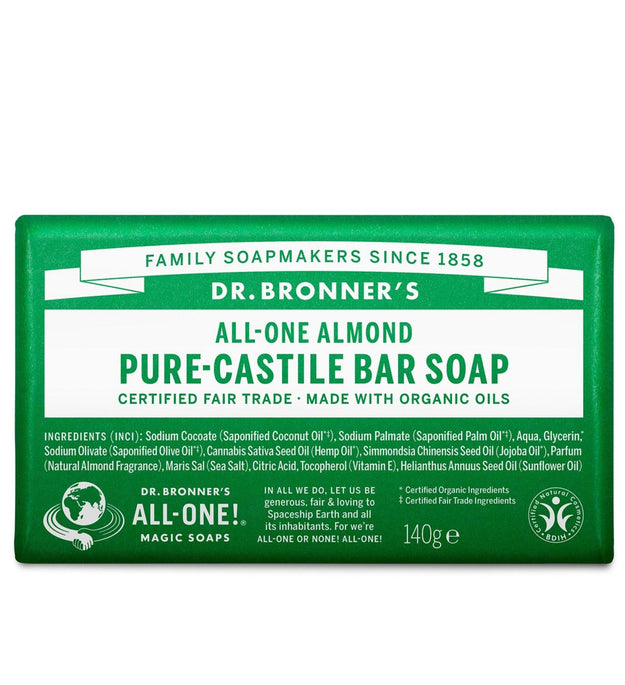 Dr. Bronner's Almond Pure Castile Bath Soap 140g