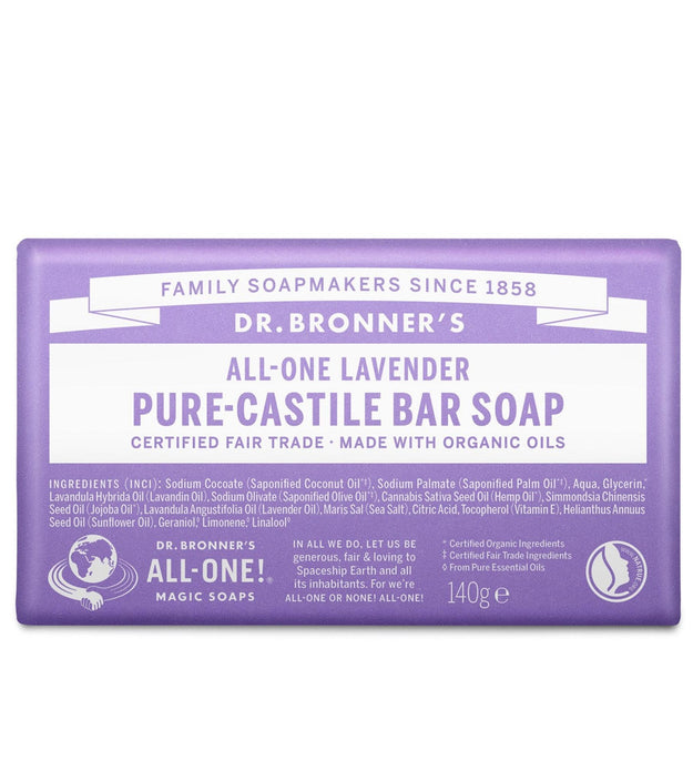 Sapone da bagno di castiglia pura alla lavanda del Dr. Bronner 140 g