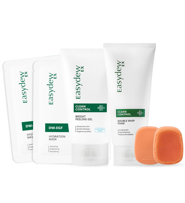 DN Cosmetics Easydew Clean Control Set di gel peeling luminosi in schiuma a doppia flessibilità