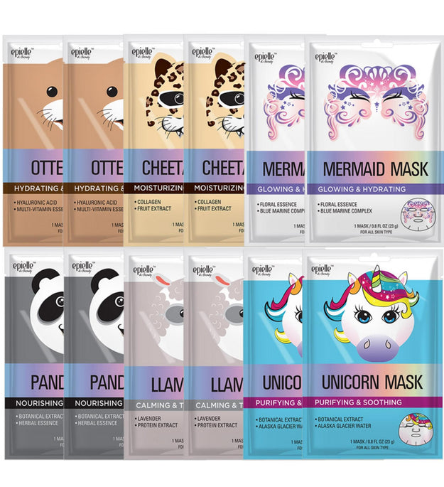 Confezione di maschere personaggio Epielle 12p consegna casuale