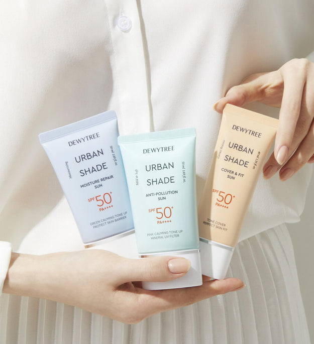 Dewytree Urban Shade Crema Solare Anti-Pollution SPF50+ PA++++ 50ml + 10ml + High Amino Milk 10ml Set
