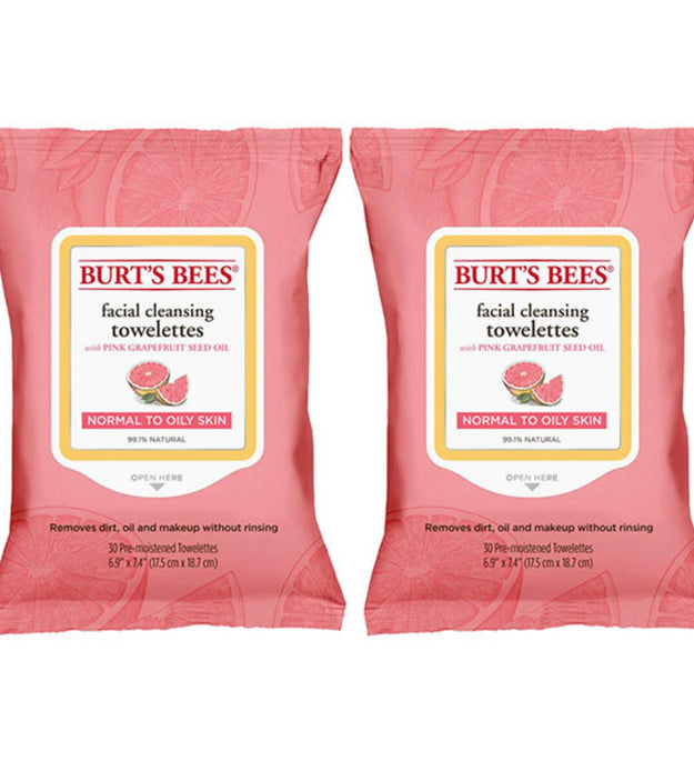 Toalha de limpeza facial Burt's Bees 17,5 x 18,7 cm