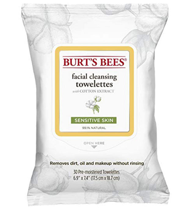 Toalha de limpeza facial Burt's Bees 17,5 x 18,7 cm