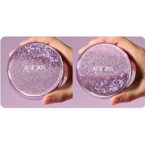 حقيبة Age2wen's Shining Drop Pact Edition + عبوة إعادة التعبئة 12.5 جرام × 3 قطع