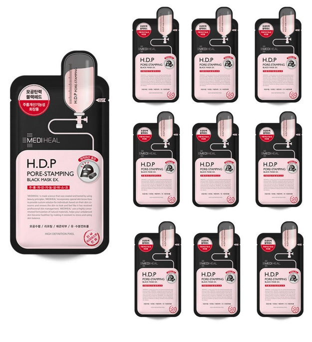 Mediheal HDP Pore Stamping Black Mask 10 Sheets