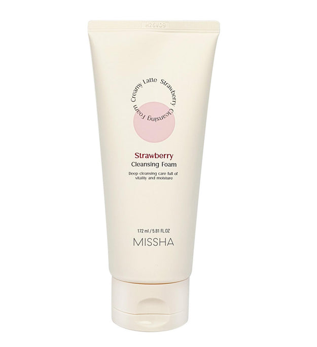 Missha Creamy Latte Cleansing Foam Strawberry