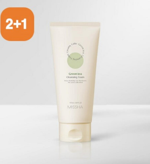 Missha Creamy Latte Cleansing Foam Green Tea