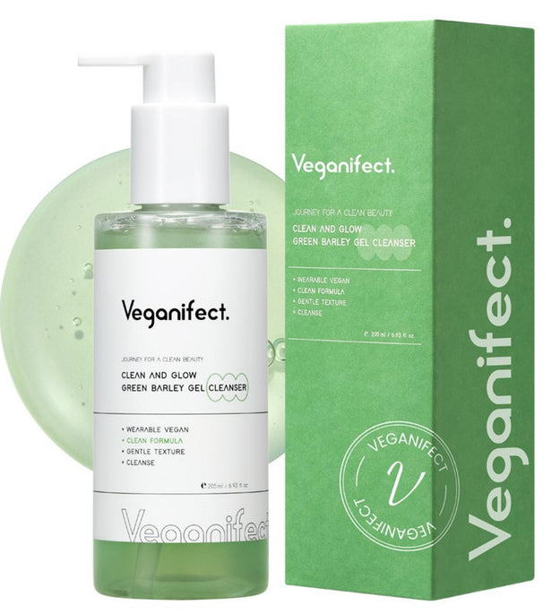 Vegan Effect Clean & Glow Green Barley LHA Gel-Reiniger
