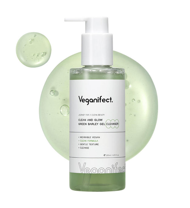 Vegan Effect Clean & Glow Green Barley LHA Gel-Reiniger
