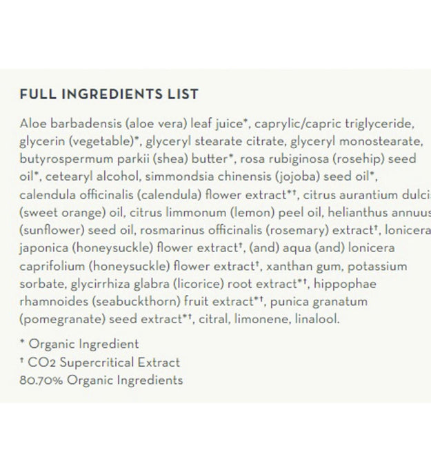 The Organic Skin Daily Ritoals C. Hidratante de espino cerval y rosa mosqueta