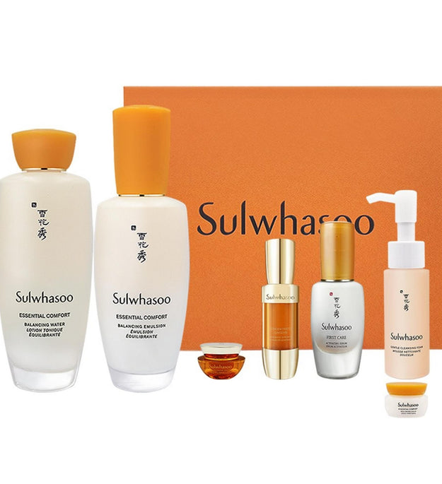 NEW Sulwhasoo Consonant Set of 2 (Concentrated Ginseng Renewing Serum 8ml Concentrated Ginseng Renewing Cream Classic 5ml Gentle Cleansing Foam 50ml Moisturizing Cream 5ml)