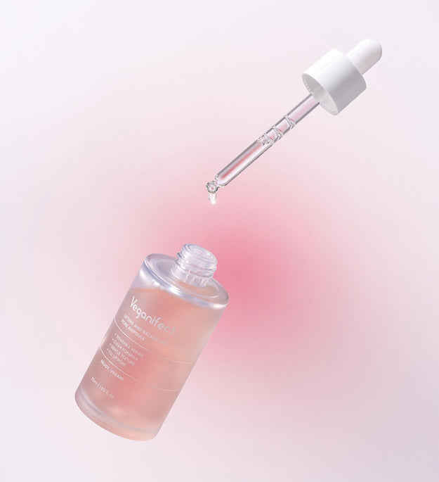 Ampoule liftante et équilibrante raffermissante pour pores à effet végétalien