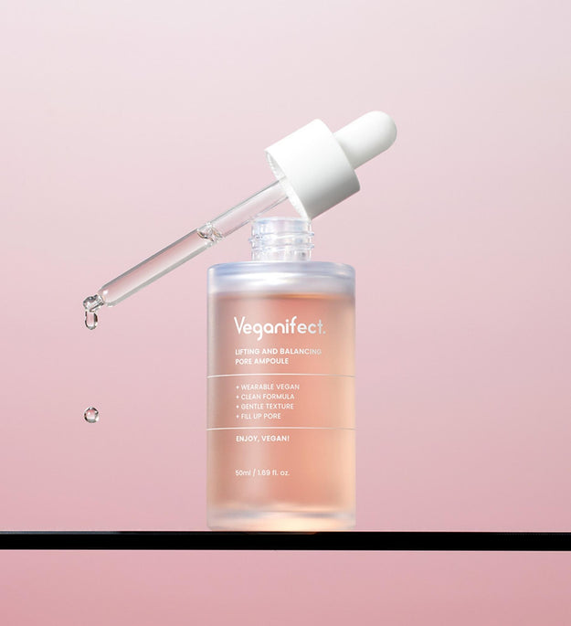 Ampoule liftante et équilibrante raffermissante pour pores à effet végétalien