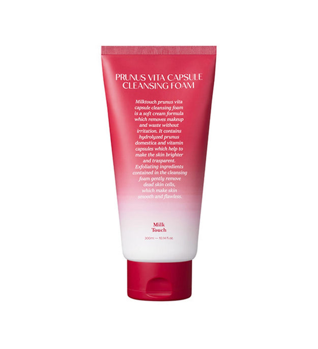 Espuma de limpeza Milk Touch Plum Pore Toning Vita Capsule