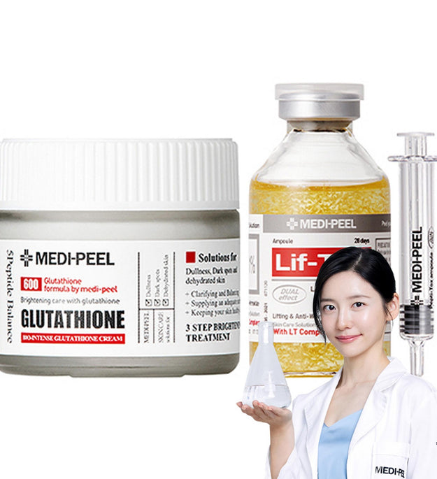 Medi-Peel Leaf Tox Ampoule 35ml + Bio Intense Glutathione White Cream 50g Set of 2