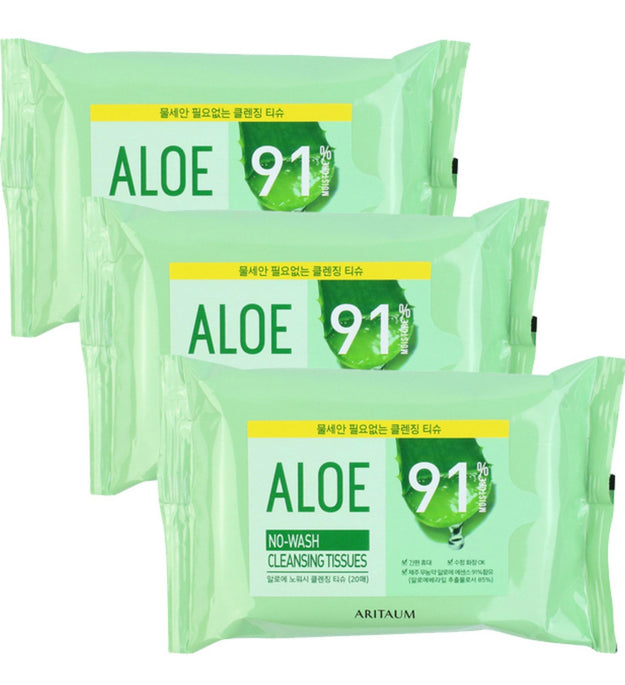 Очищающие салфетки Aritaum Aloe No Wash
