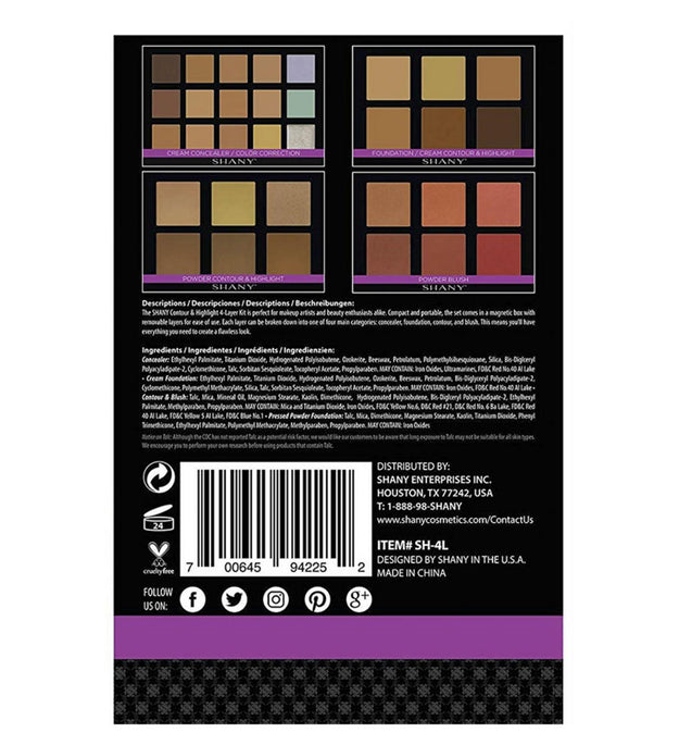 Kit trucco Shani 4 strati Contour & Highlight