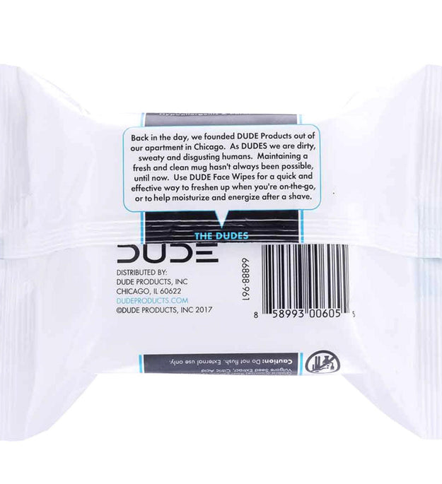 Salviette umidificate Dude Face Wipe senza profumo 18,8 x 18,3 cm