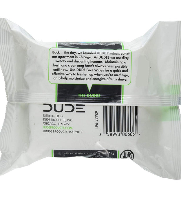 Salviette struccanti Dude Face Wipe Energize 18,8 x 18,3 cm