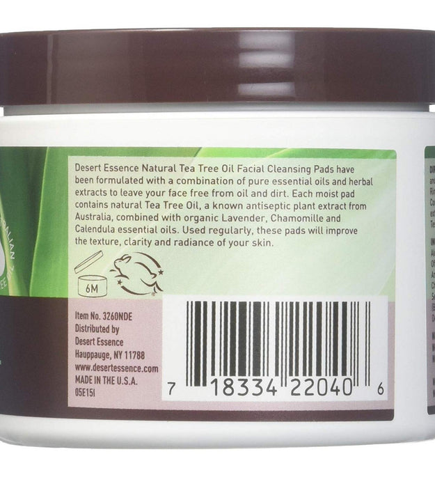 Desert Essence Salvietta Detergente Viso all'Olio di Melaleuca Naturale Originale