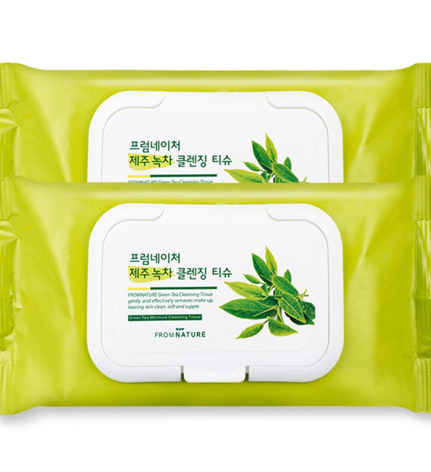 Очищающие салфетки Fromnature Jeju Green Tea