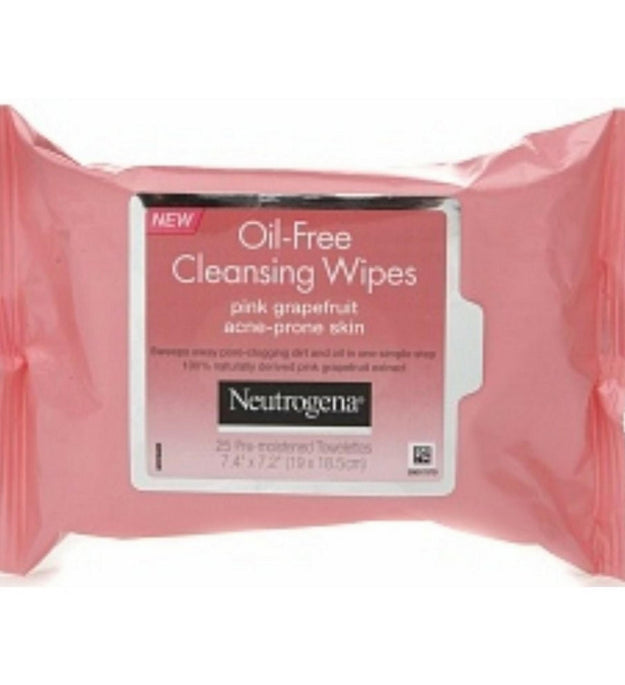 Neutrogena Oil-Free Cleansing Wipes Pink Grapefruit 25 Sheets