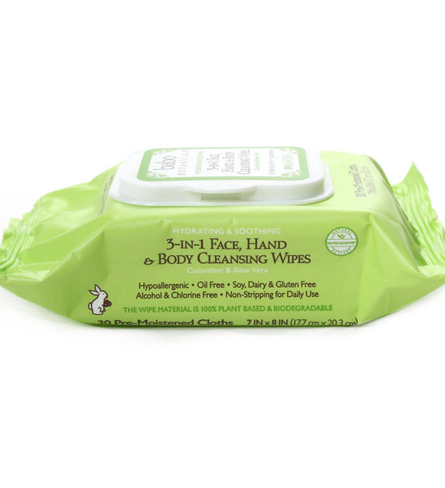 Lingettes nettoyantes pour les mains et le corps 3 en 1 Babo Botanicals