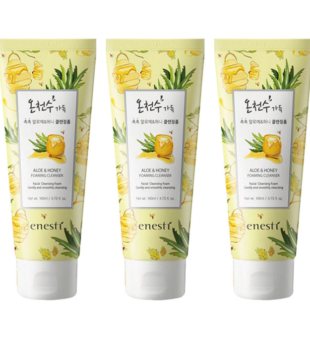 Enesty schiuma detergente all'acqua termale idratante con aloe e miele