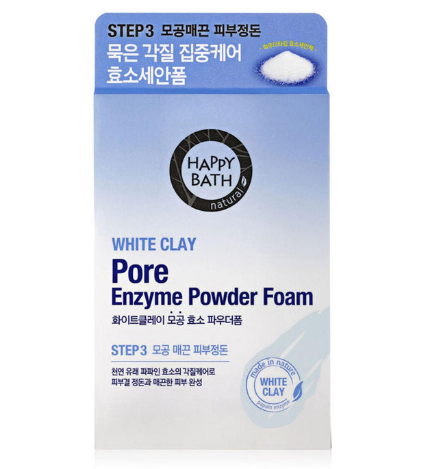 Happy Bath Poren-Enzym-Pulverschaum mit weißer Tonerde