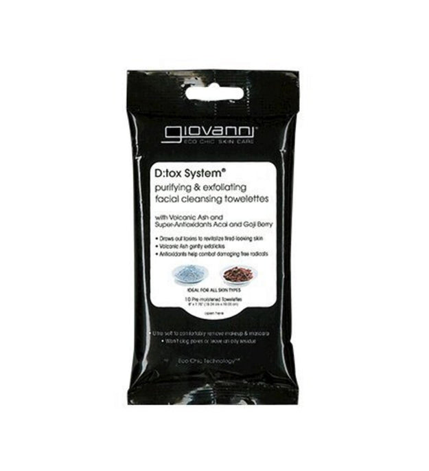 Giovanni Detox System Purifying & Exfoliating Facial Cleansing Towelette