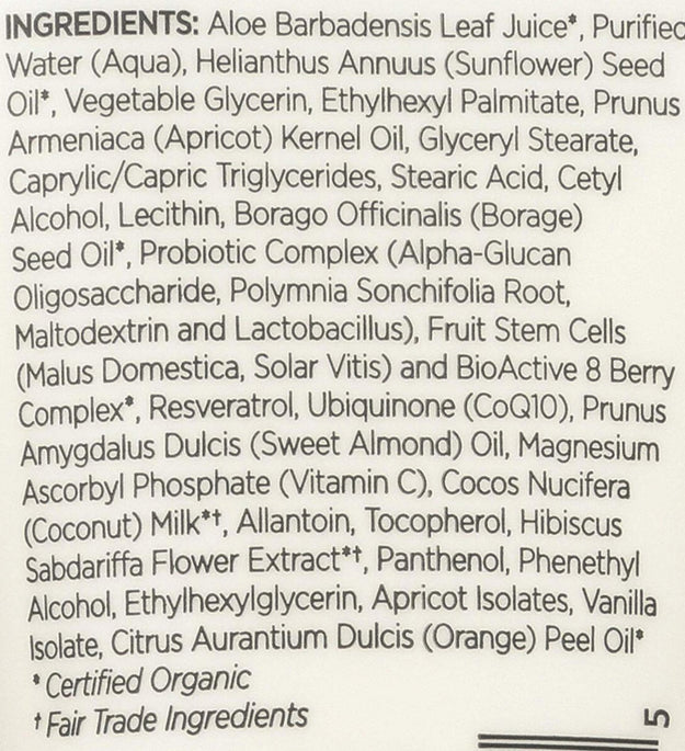 Andalou Naturals Leche limpiadora probiótica de albaricoque que desafía la edad