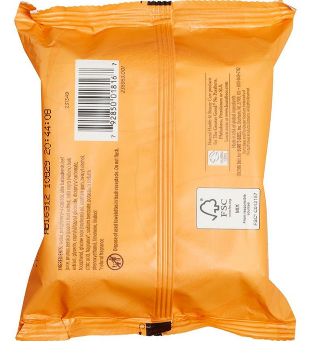 Toalha de limpeza facial Burt's Bees 17,5 x 18,7 cm