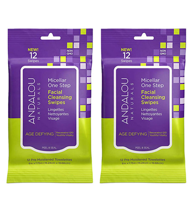 Andalou Naturals Facial Cleansing Swipe Age Defying 15,24 x 19,68 cm